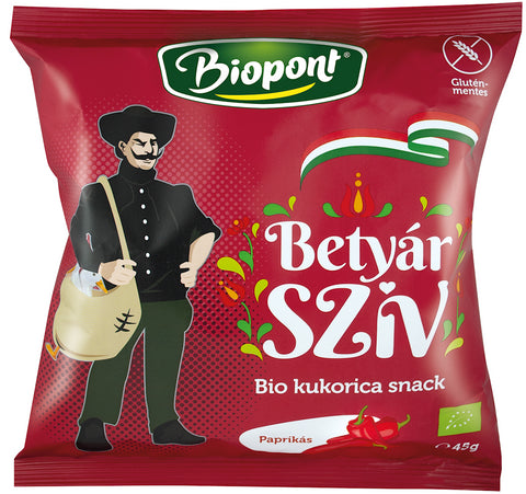 KUKURIČNÉ KRÚPKY S PRÍCHUŤOU PAPRICE BEZLEPKOVÉ BIO 45 g - BIOPONT