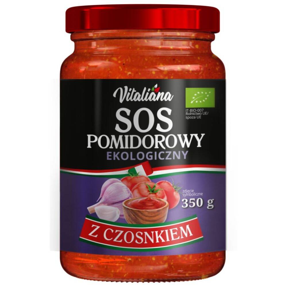 Sauce tomato garlic Vitaliana 350 g organic - NaturAvena