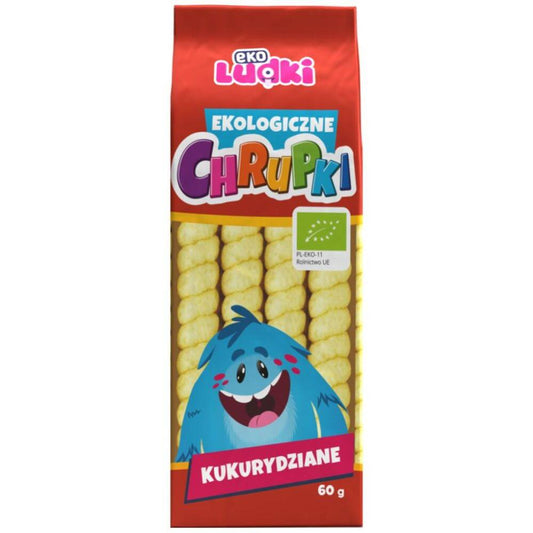 Maischips Ekoludki Bio von NaturaVena, 60 g, knusprige Maischips in biologischer Qualität, ideal für Snacks und Knabberspaß.
