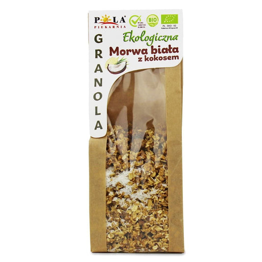 BIO Kokosnuss ohne Zuckerzusatz von MOLWA WHITE, 200 g, aus der POLA BAKERY, frisch und naturbelassen, inklusive Kokosnuss-Details