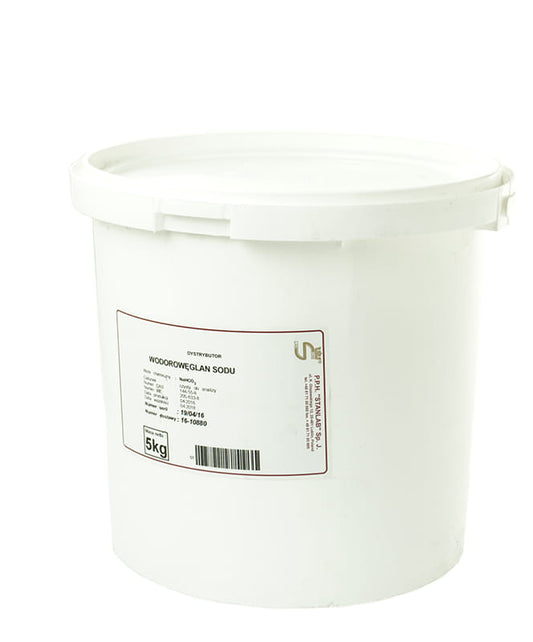 STANLAB Backpulver Natriumbicarbonat, 5 kg, feines weißes Pulver für Backen und Kochen, in einer transparenten Verpackung
