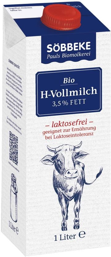 Laktosefreie Milch (35% Fett) BIO 1 L - SOBBEKE मुख्य छवि