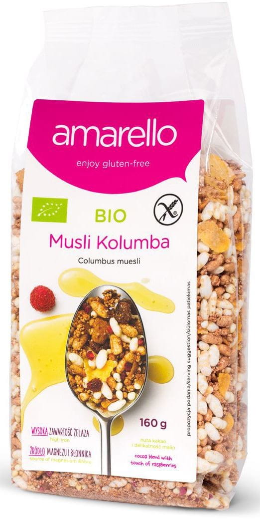 Glutenfreies Müsli Columbus BIO 160 g - AMARELLO