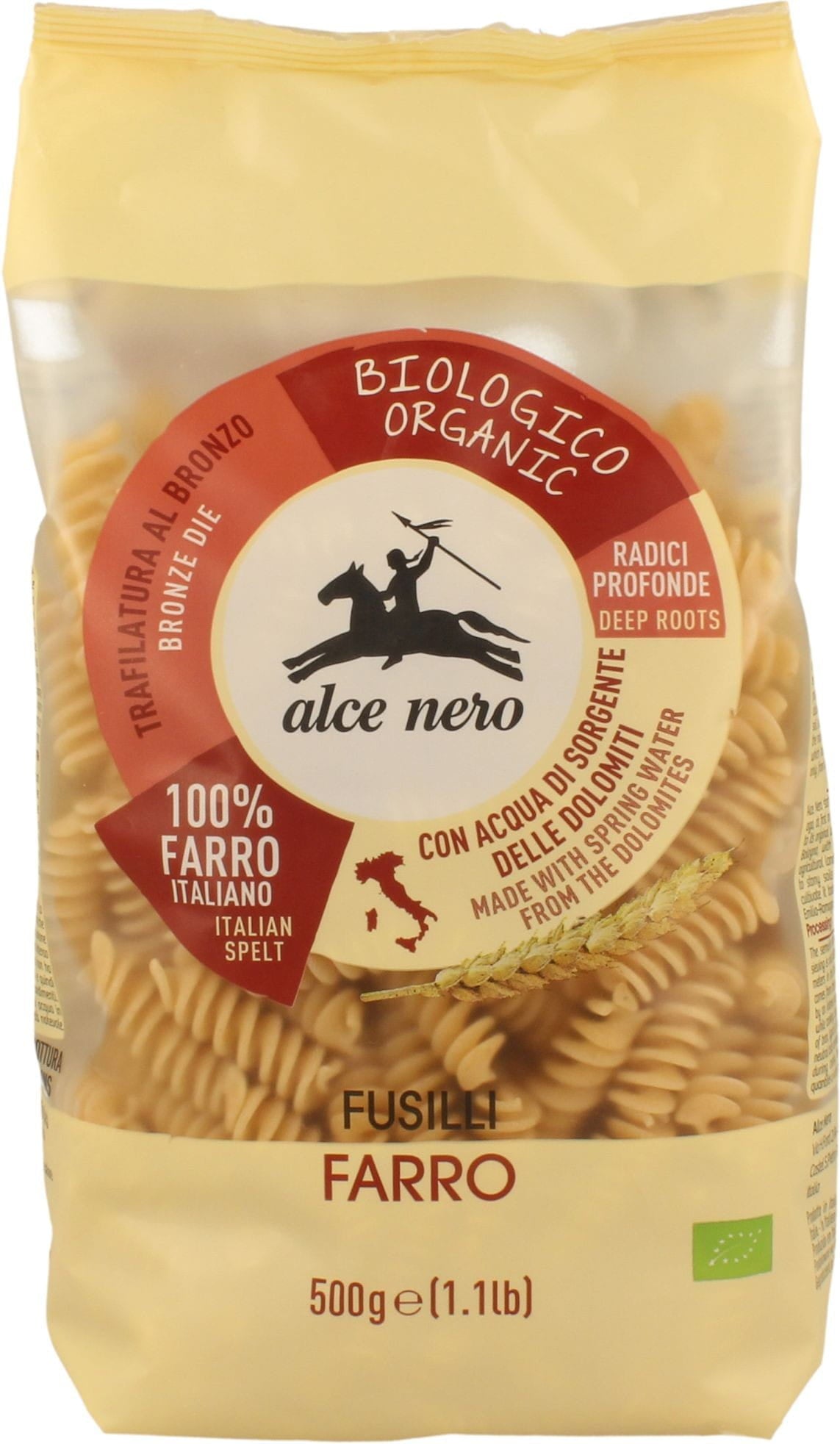 Fusilli (Dinkel) Nudeln BIO 500 g - ALCE NERO Hauptbild
