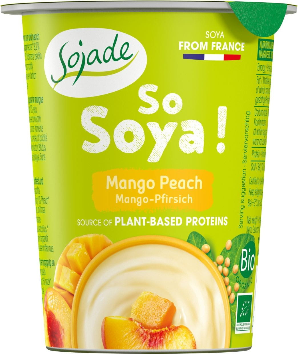 Sojaprodukt Mango / Pfirsich glutenfrei BIO 125g - SOJADE