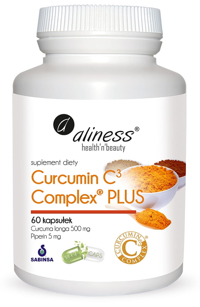 Curcumin C3-Komplex Kurkuma-Extrakt plus 500 mg Curcuma Longa 5 MG Piperin 60 Kapseln ALINESS Fő kép