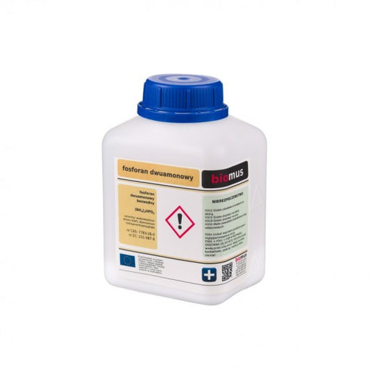 Diammoniumphosphat in 250g Packung von BIOMUS, weiße Kristalle, chemisches Düngemittel, für Pflanzenwachstum