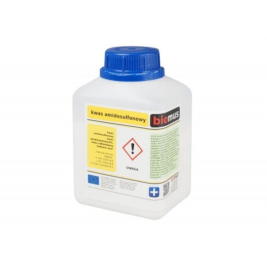 Amidosulfonsäure in 100ml Flasche, BIOMUS, chemische Substanz für Laboranwendungen, klare Flüssigkeit in PET-Flasche