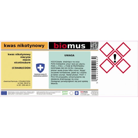 Nikotinsäure Niacin 25kg BIOMUS Image principale du produit