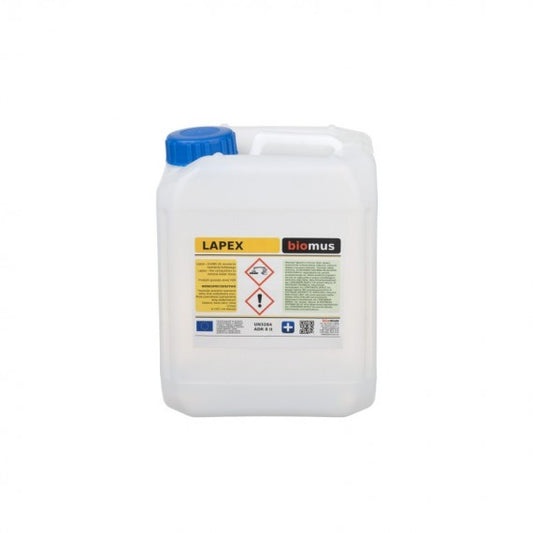 BIOMUS Lapex Entkalker 5L, umweltfreundlicher Kalkentferner für Haushaltsgeräte, in 1L Flasche mit nachhaltigem Design