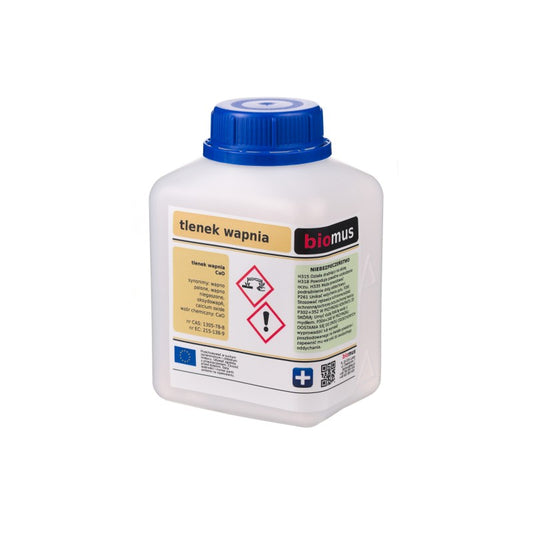 Gebrannte Limette Calciumoxid 250g von BIOMUS, weißes Pulver für landwirtschaftliche und industrielle Anwendungen