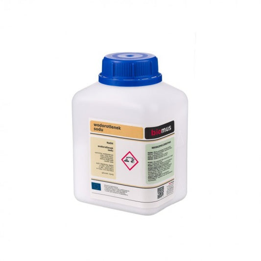 Natriumhydroxid 250g von BIOMUS, chemische Substanz in weißem Pulver, geeignet für industrielle und chemische Anwendungen