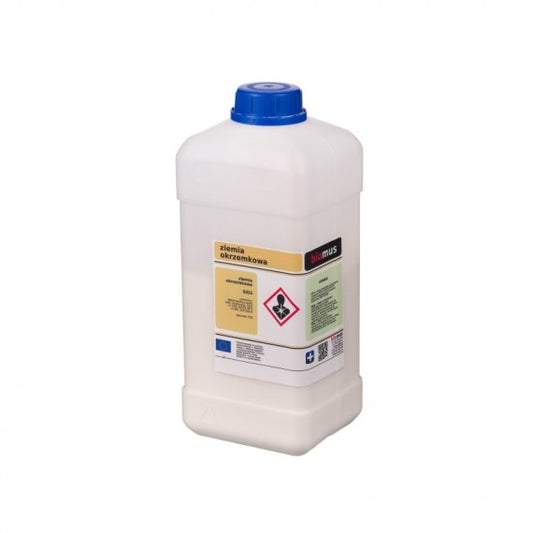 Ziegelei-Okrzemkowa, 1 kg, feines Diatomeenerde-Pulver, natürliche Bodenverbesserung, sichtbar in der Verpackung